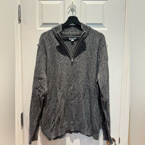 Croft & Barrow Men’s Zip-up Pull-Over Long Sleeved Sweater. Grey, Size XXL - Picture 1 of 5